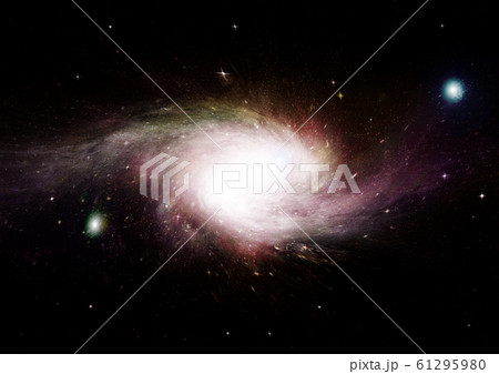 Stars, dust and gas nebula in a far galaxy 61295980