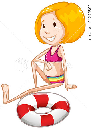 Athlete in bikini on white background 61296369