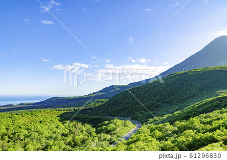 北海道 早朝の知床峠から望む 北海道 早朝の知床峠から望む 61296830