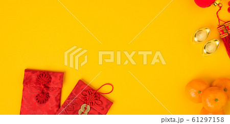 Chinese new year festival concept, flat lay top Chinese new year festival concept, flat lay top 61297158