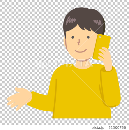 有智能手機的一個男孩 61300766