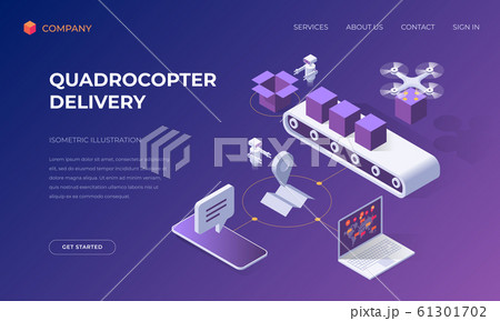 Landing page for drone delivery 61301702