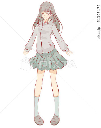 Girls School Girls Hoodies Fashion Stock Illustration