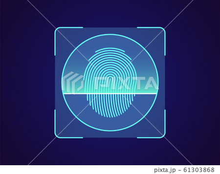 Fingerprint recognition. Biometric scanning system Fingerprint recognition. Biometric scanning system 61303868