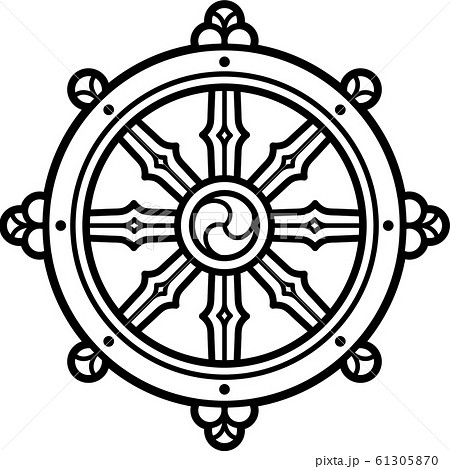 Dharma Wheel symbol - Stock Illustration [61305870] - PIXTA