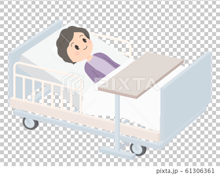 介護用ベッドのギャッジアップのイラスト_テーブル 61306361
