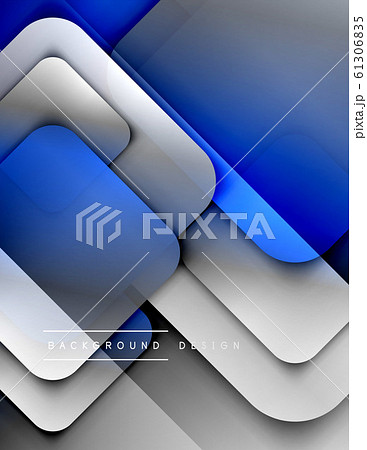 Rounded squares shapes composition geometric abstract background. 3D shadow effects and fluid gradients. Modern overlapping forms. Rounded squares shapes composition geometric abstract background. 3D shadow effects and fluid gradients. Modern overlapping forms. 61306835