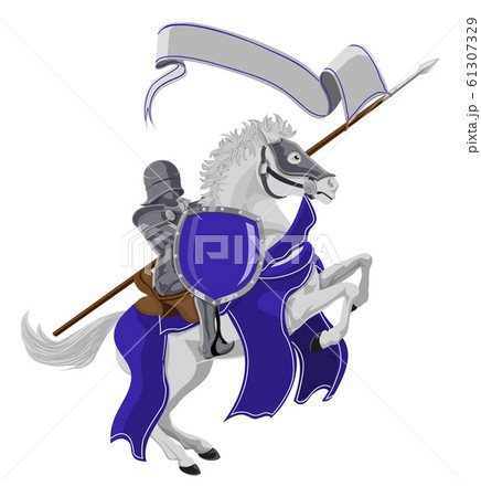 Medieval Joust Knight on Horse 61307329
