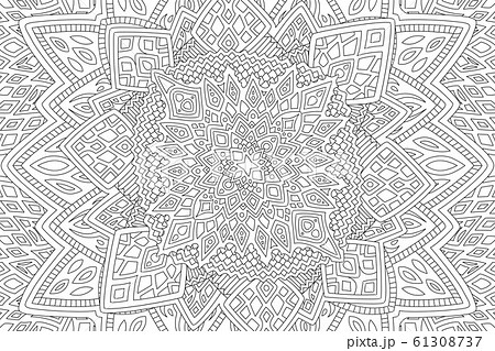 Line art for coloring book with abstract pattern Line art for coloring book with abstract pattern 61308737