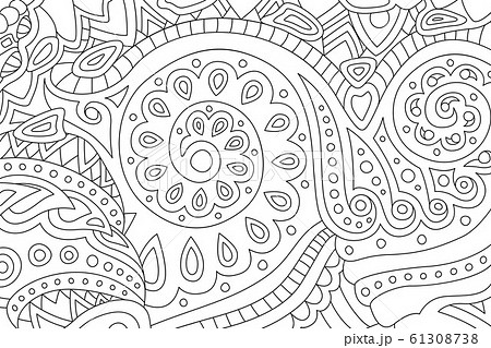Art for coloring book page with abstract pattern Art for coloring book page with abstract pattern 61308738