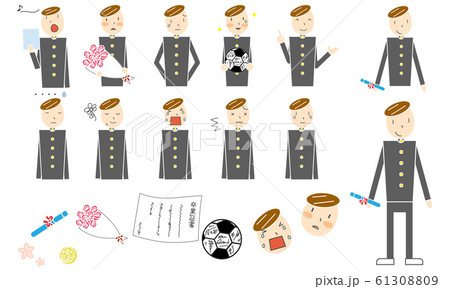 卒業式の男の子パターン 61308809