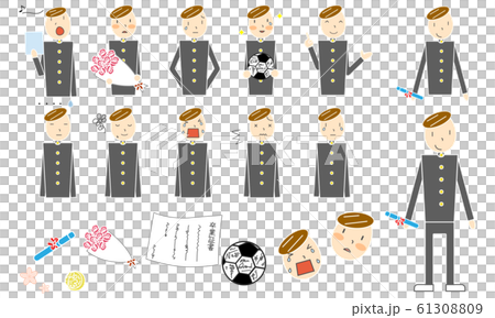 卒業式の男の子パターン 61308809