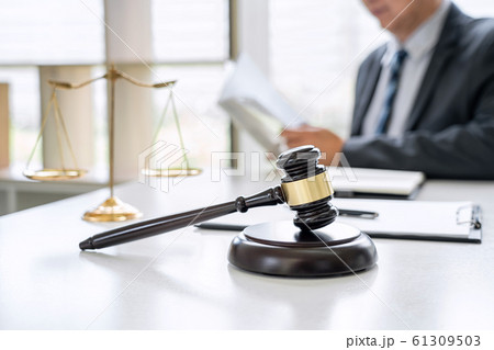 Judge gavel with Justice lawyers, Counselor in Judge gavel with Justice lawyers, Counselor in 61309503