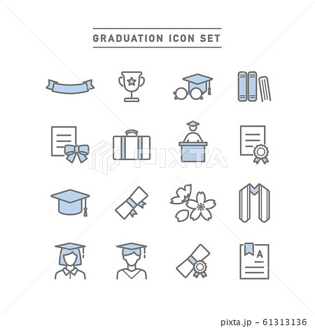 GRADUATION ICON SET GRADUATION ICON SET 61313136