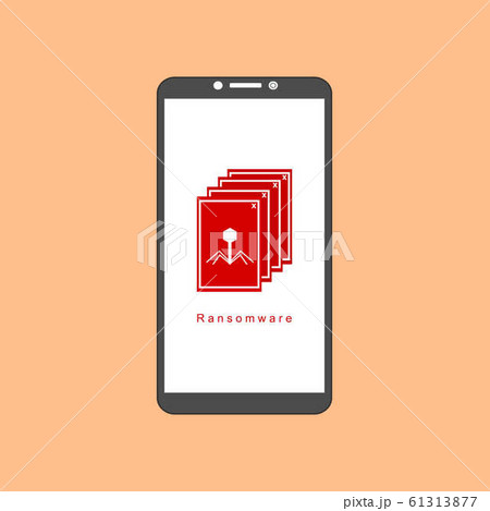 smartphone virus alert. Malware trojan 61313877