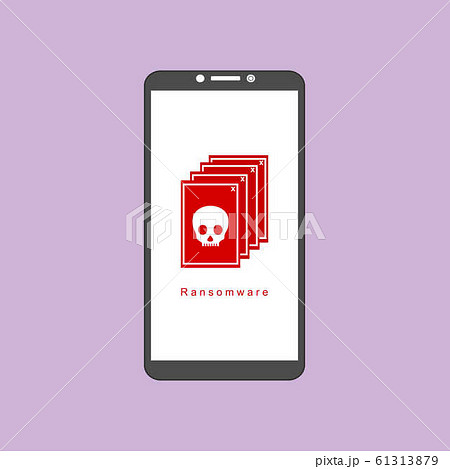 smartphone virus alert. Malware trojan 61313879