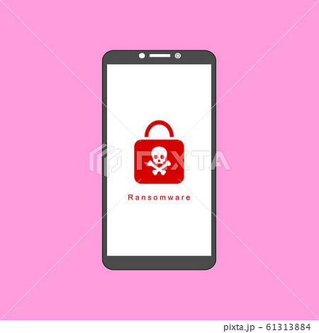 smartphone virus alert. Malware trojan 61313884