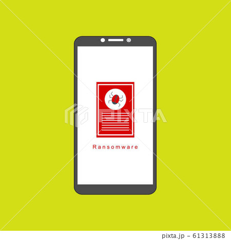 smartphone virus alert. Malware trojan 61313888