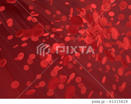 Red blood cell is flowing in blood vessel of body. Red blood cell is flowing in blood vessel of body. 61315629