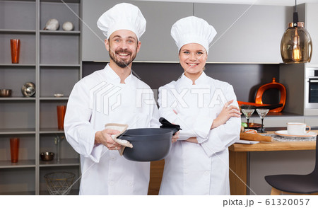 Professional chefs in white uniform Professional chefs in white uniform 61320057