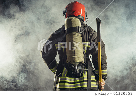 ready to save people from fire. fireman isolated ready to save people from fire. fireman isolated 61320555