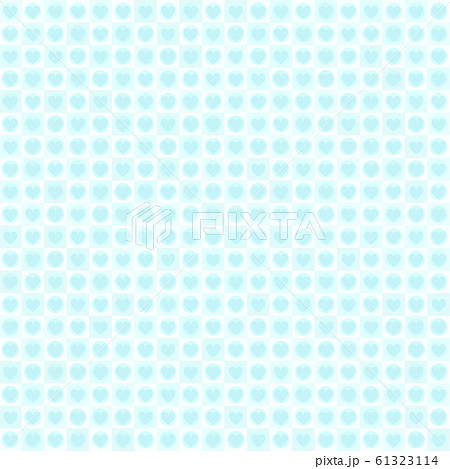Cyan heart pattern with dots and squares. Seamless Cyan heart pattern with dots and squares. Seamless 61323114