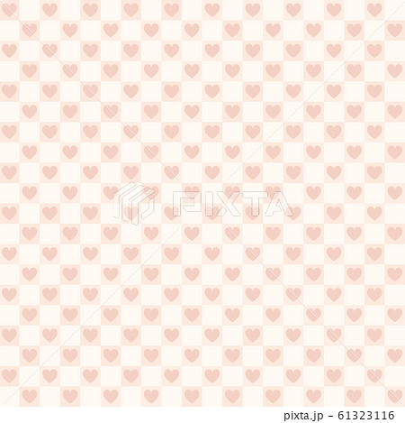 Rose checkered pattern with hearts. Seamless 61323116
