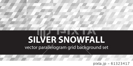 Parallelogram pattern set Silver Snowfall. Vector 61323417