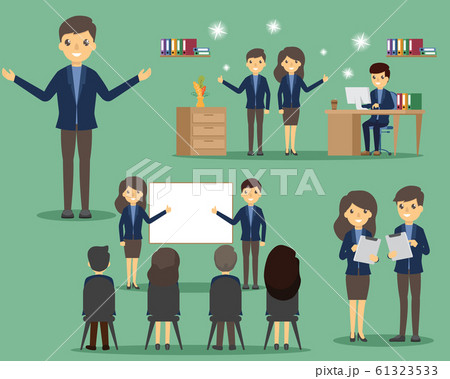 Business people at the office set. Posing and 61323533