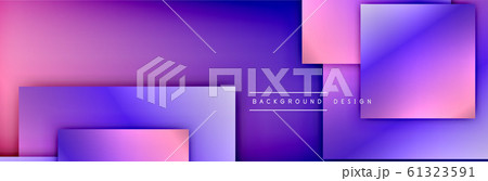 Square shapes composition geometric abstract background. 3D shadow effects and fluid gradients. Modern overlapping forms 61323591