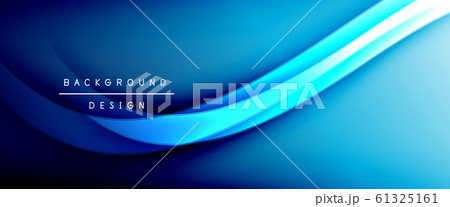Dynamic trendy fluid color gradient abstract background with flowing wave lines. Vector Illustration 61325161