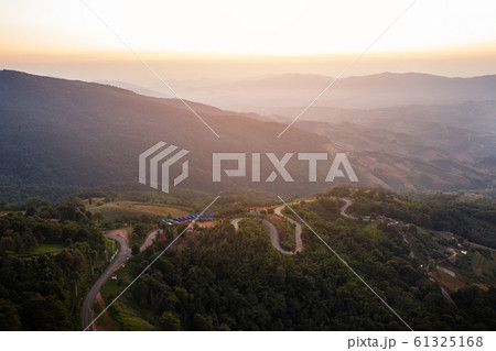 Drone Aerial view of Beautiful roads suitable for Drone Aerial view of Beautiful roads suitable for 61325168