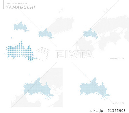 dotted Japan map, Yamaguchi dotted Japan map, Yamaguchi 61325903