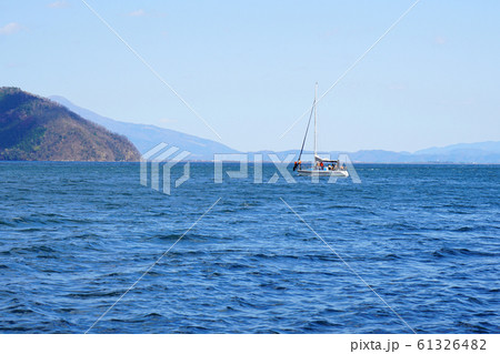 海津大崎　桜　琵琶湖 61326482