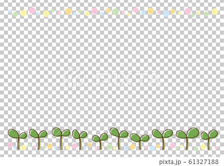 双葉のフレームのイラスト素材