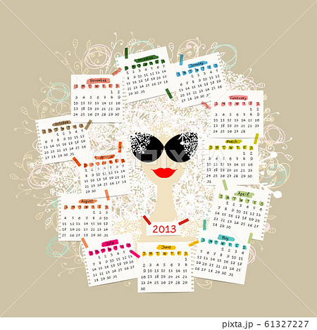 Woman portrait, calendar 2013 concept for your 61327227