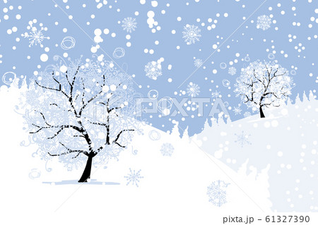 Winter tree for your design. Christmas holiday. 61327390