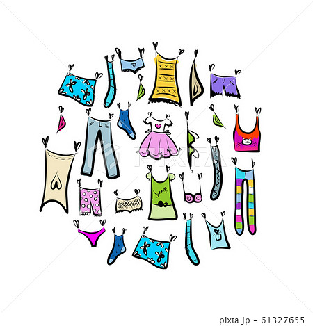 Sketch of clothes collection for your design Sketch of clothes collection for your design 61327655