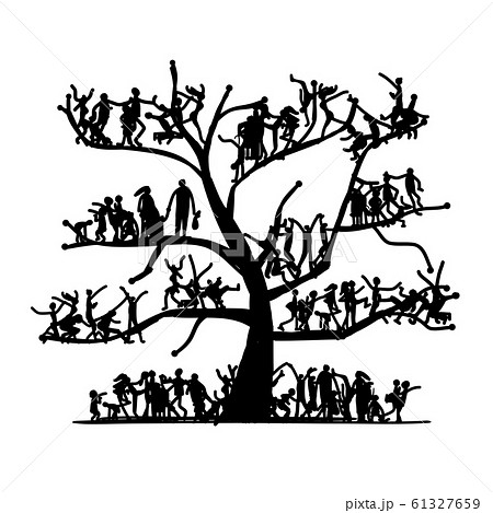 Tree of people, sketch for your design 61327659