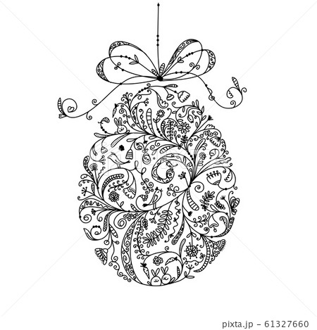Abstract vintage easter egg for your design Abstract vintage easter egg for your design 61327660
