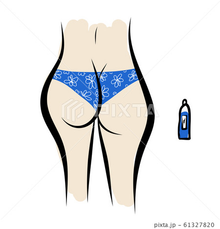 Sexy female buttocks in panties 61327820