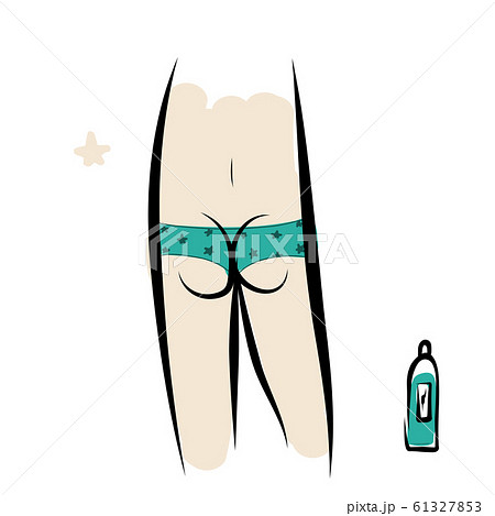 Sexy female buttocks in panties 61327853