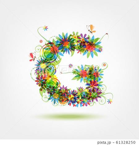 Floral letter for your design 61328250