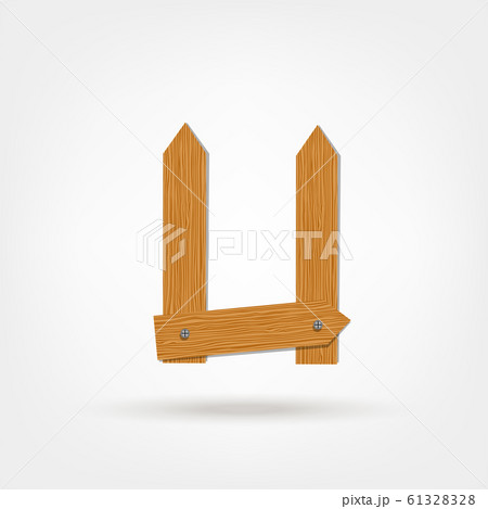 Letter made from wooden boards for your design 61328328