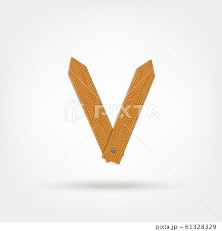Letter made from wooden boards for your design 61328329