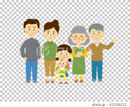A family of three generations. A family of three generations. 61330222
