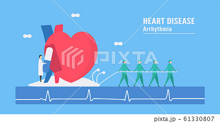 Cardiology vector illustration. Heart disease. 61330807