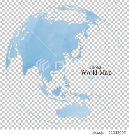水彩風のおしゃれな世界地図、地球 61332095