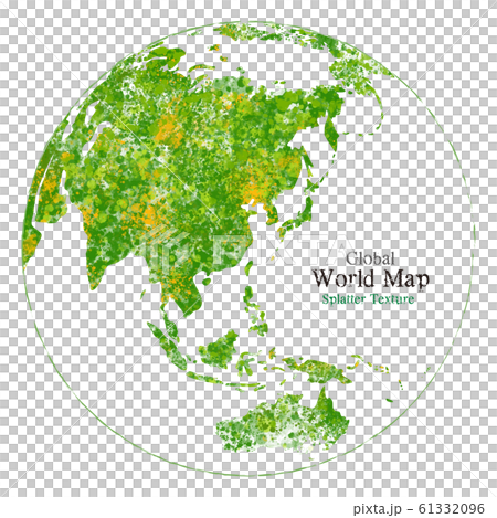 おしゃれな世界地図 地球 絵の具の飛沫 スパッタリングテキスチャーのイラスト素材