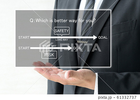ビジネスイメージ―リスクか安全か 61332737